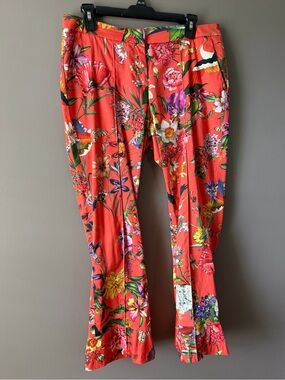 Cambio Botanical Floral Pants women 8